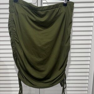 SHEIN Asymmetrical Olive Skirt